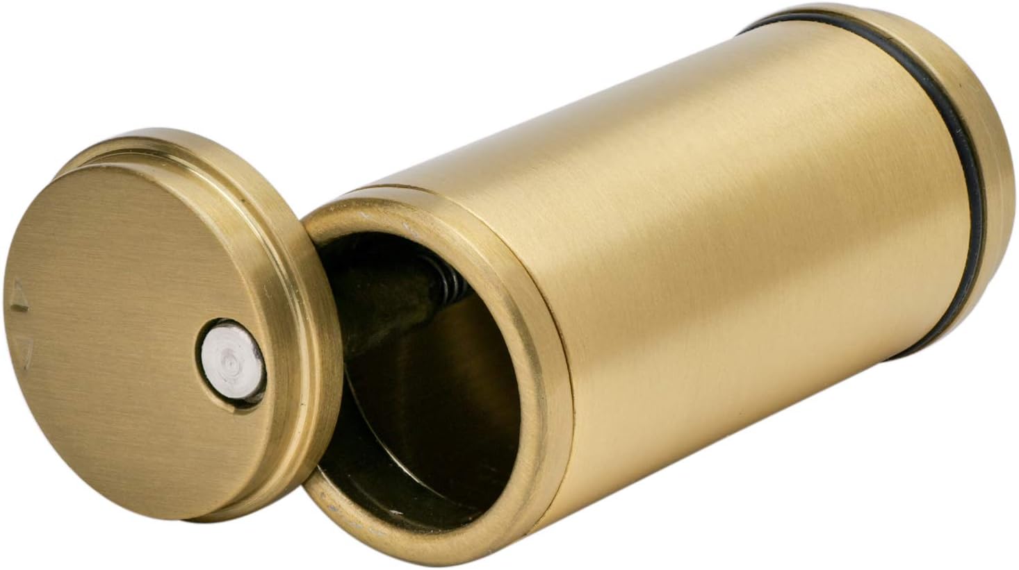 Penguin Lighter Portable Ashtray Gold Ash Cylinder Sliding Brass Diameter 3.3 x Height 7.3 cm