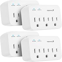 Vista 8 de Fosmon Protector contra sobretensiones para refrigerador, 3 tomas de corriente, resistente contra sobretensiones con julios altos para refrigerador