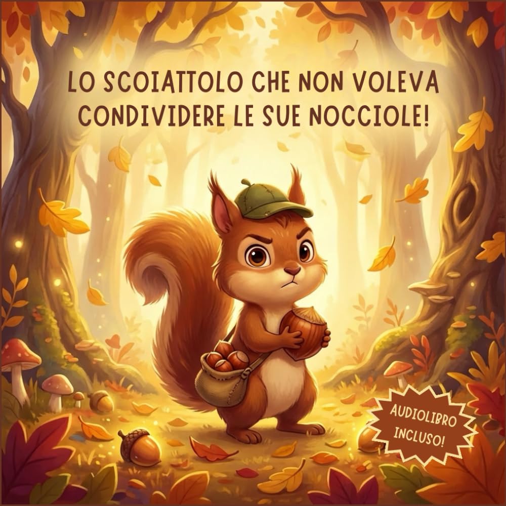 Lo Scoiattolo che Non Voleva Condividere le Sue Nocciole!: Una storia dolce che insegna la bellezza di condividere (3-7 anni)
