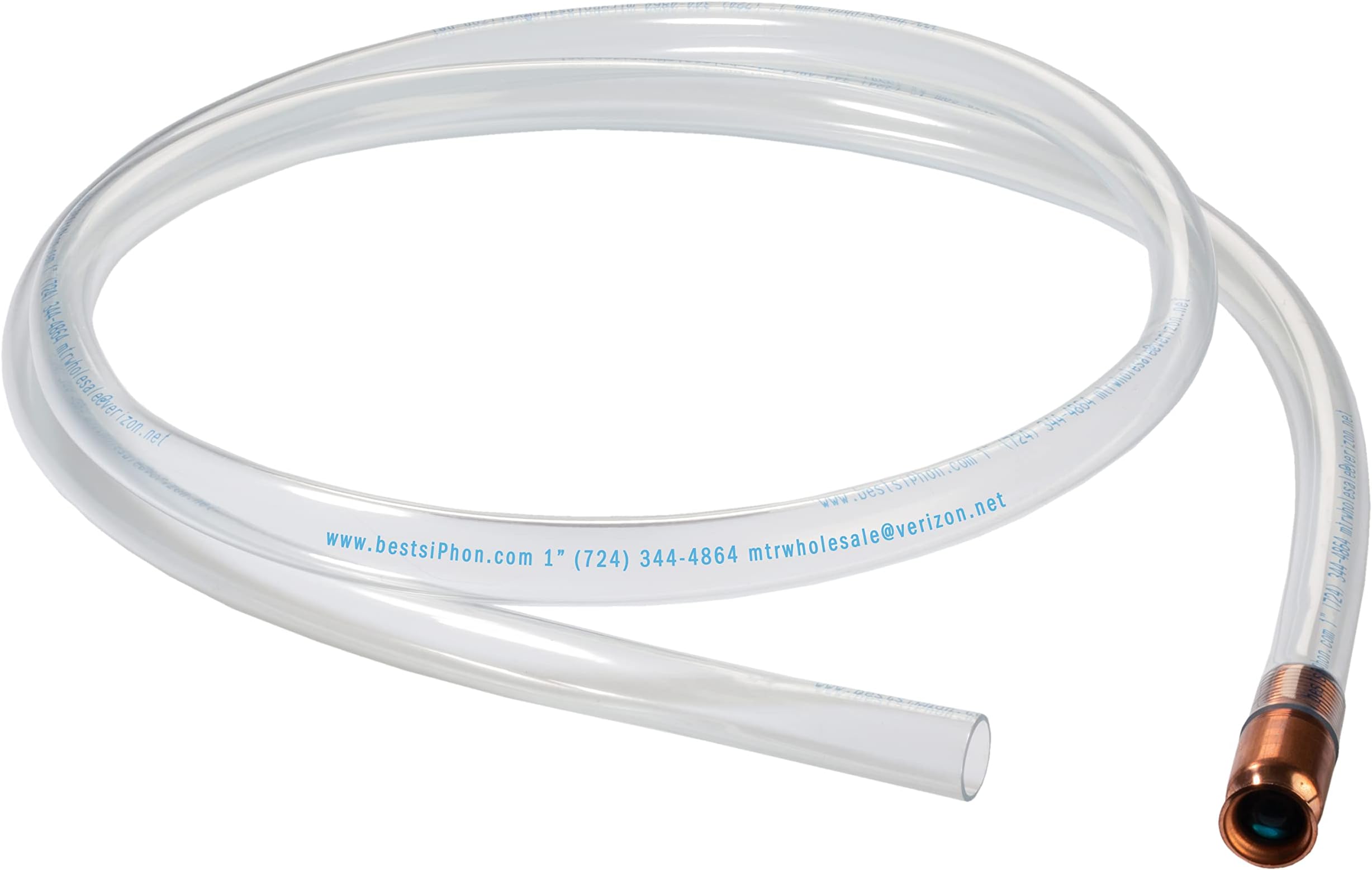 10 Foot Hose For Gasoline And More - 1" Valve Siphon Pump - Use for Cars, Boats, Mowers - Self Priming Pump Transfers 3.5 Gallons per Minute - FDA Food Grade for Home Brews