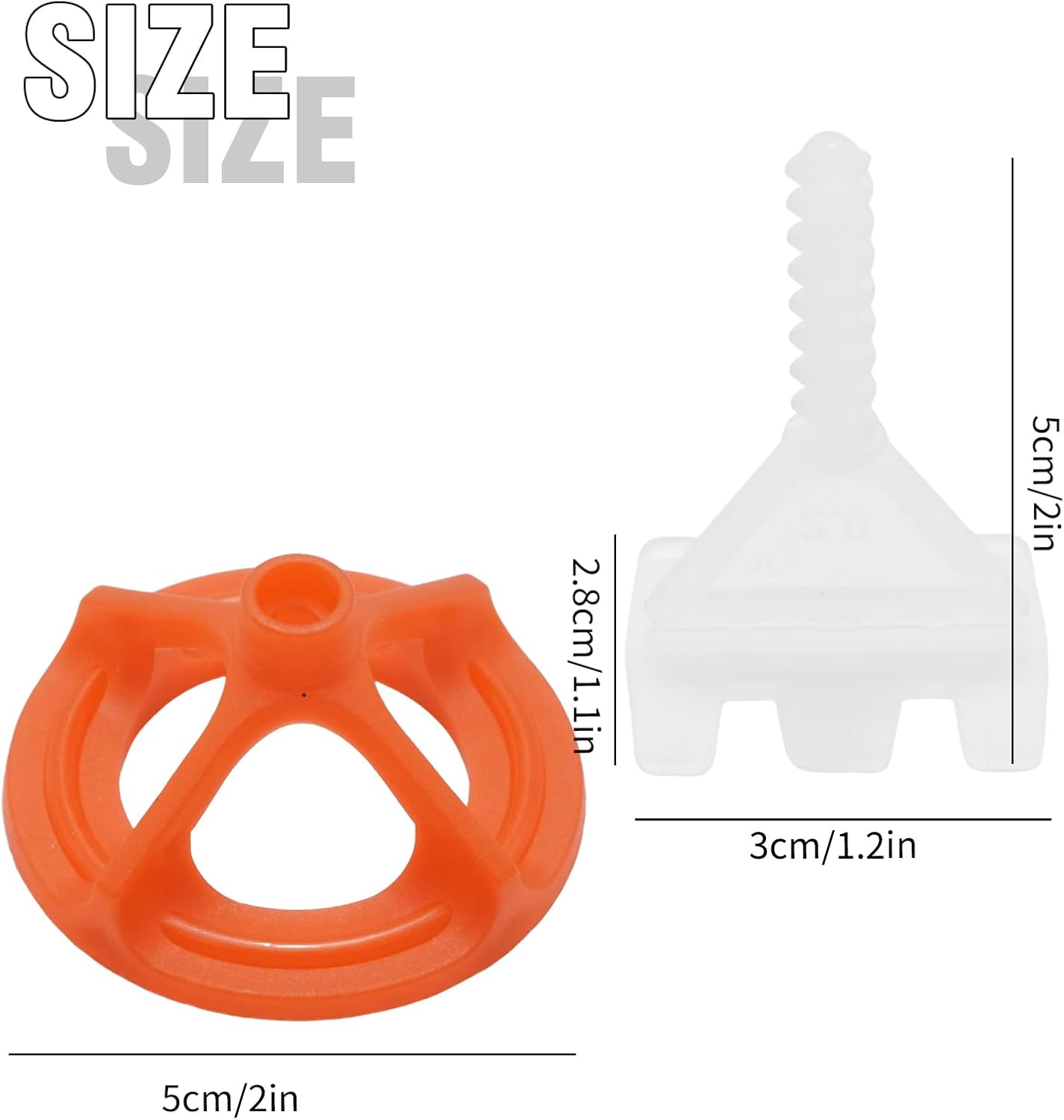 1/32" Tile Leveling System Clips Ultra-Thin, 1mm Tiles Leveler Spacers, 100 Caps+300 Spiral Base Precision Alignment Grout Spacing Tools for Ceramic Tile and Stone Installation (Orange)