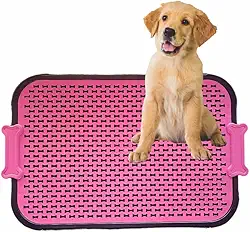 Sanitário Canino Xixi Dog Banheiro Pet Higiênico Original Para Cão e Gato 45x68 (ROSA)