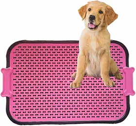 Sanitário Canino Xixi Dog Banheiro Pet Higiênico Original Para Cão e Gato 45x68 (ROSA)