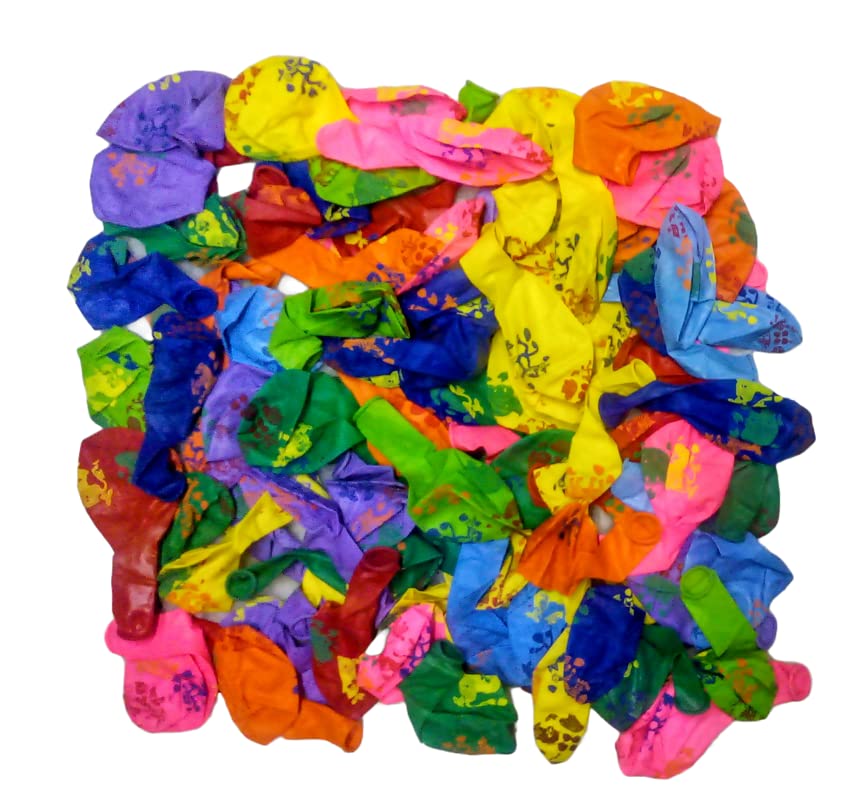 Rubber Rk Balloons For Fun - Pack Of 100 (Multi Animals Printed, Multicolor)