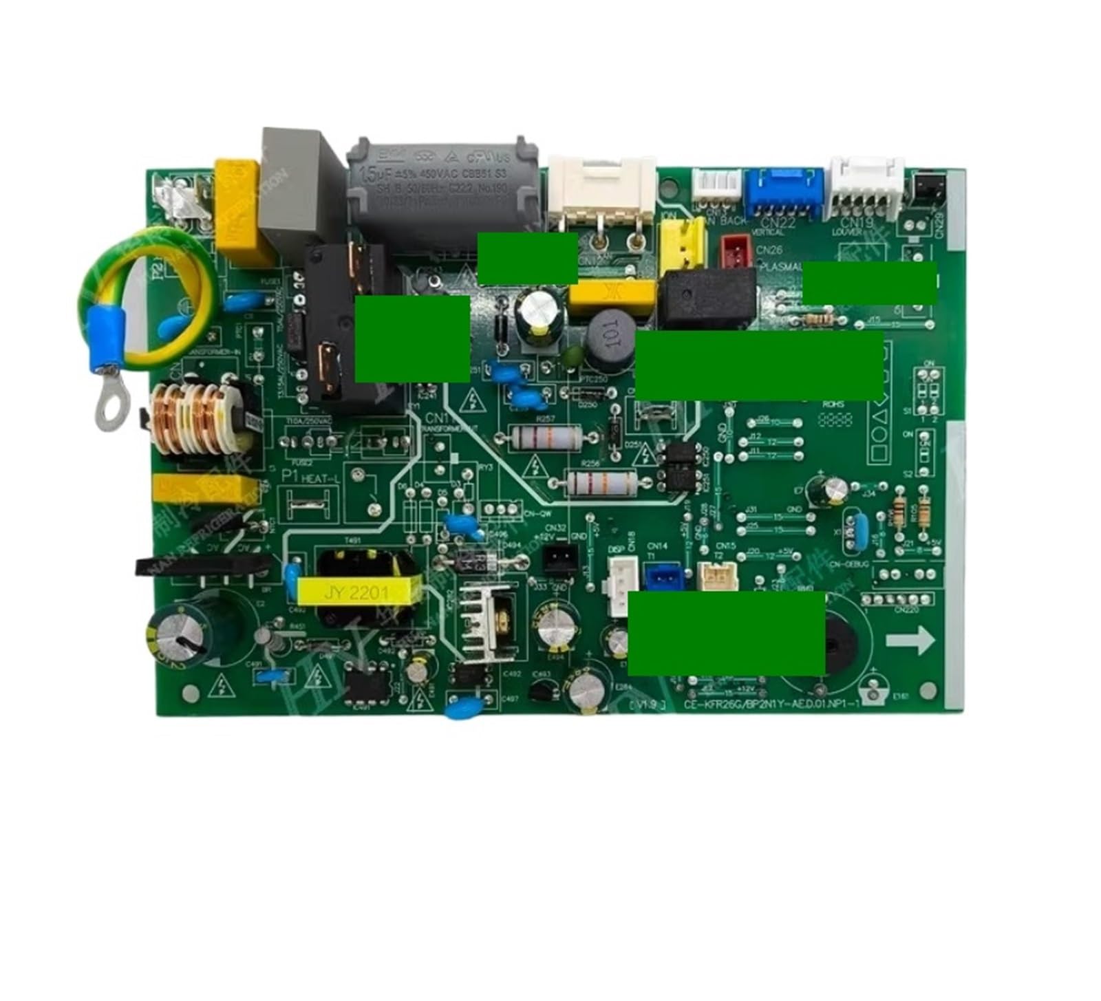FKLSQYDU 1pcs CE-KFR26G/BP2DN1Y-AE 17122000016838 CU-KFR35G/BP2N1Y-AFBU air Conditioning Motherboard(Green Board)