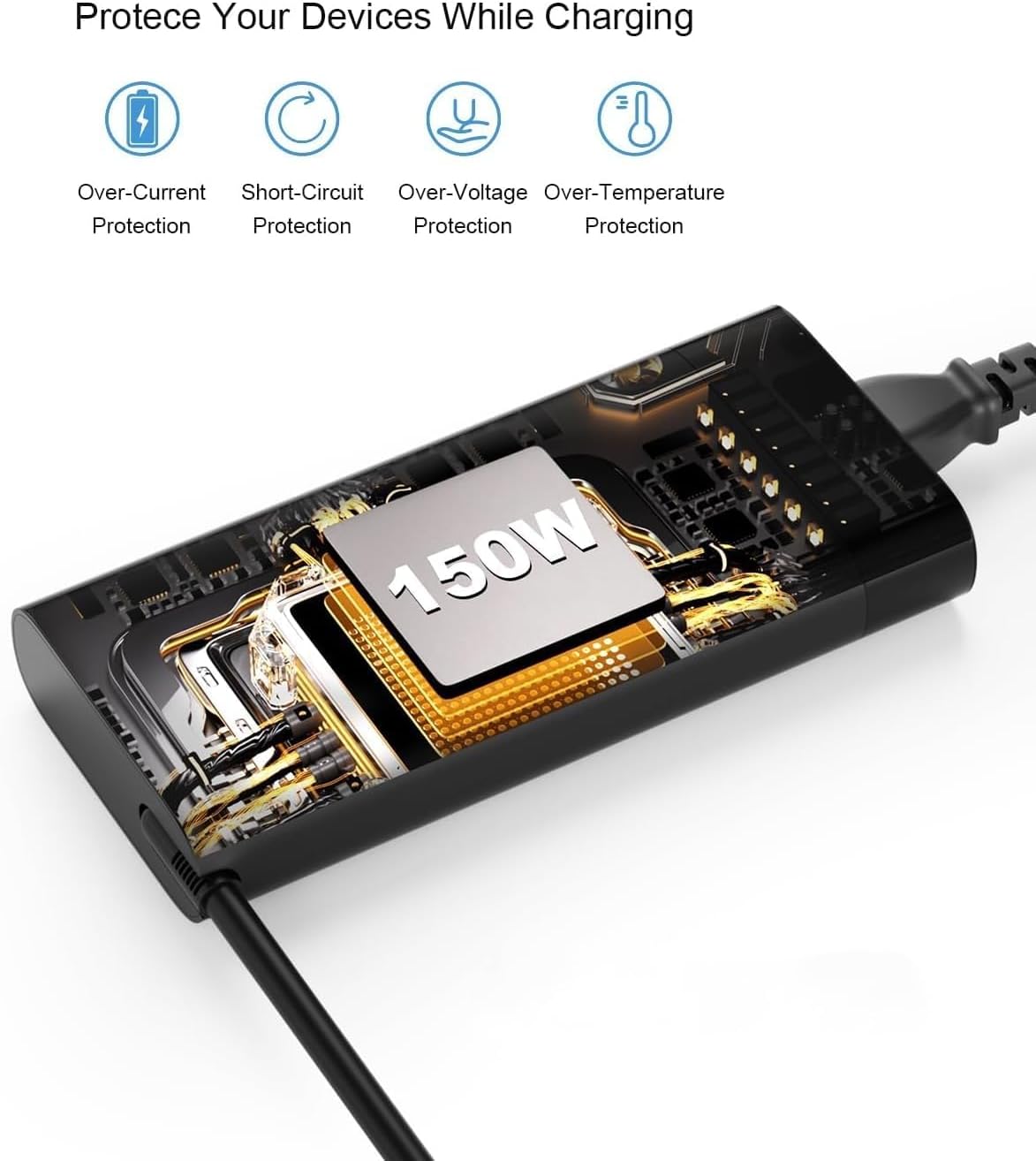 150W Laptop Charger Compatible with 917649-850 HP ZBook 15 G3 G4 G5 G6 G7 G8 G9 917649 850 Pavilion Gaming z Book 15 Power Supply image 4 of 5 B0D1M21B2J