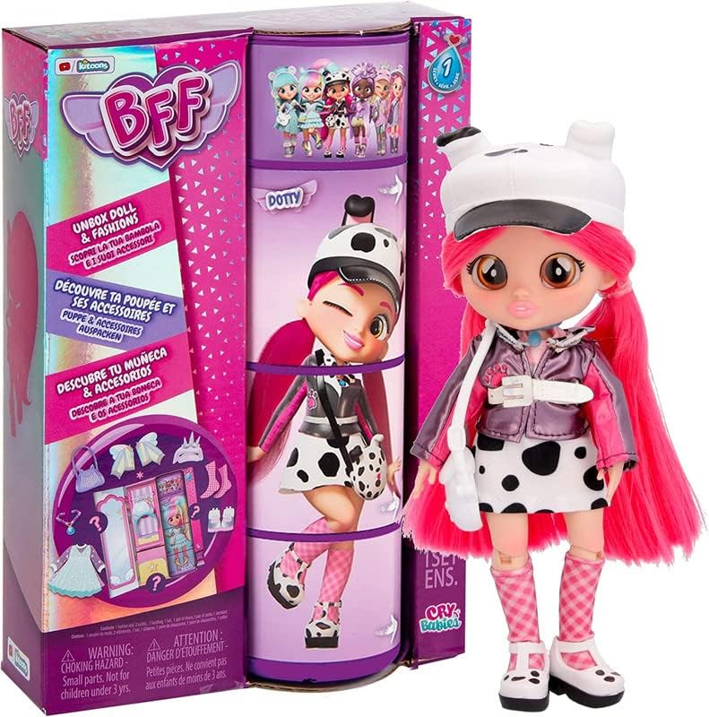 BFF Dotty Fashion Doll for Girls with 9+ Surprises Including Outfit and Accessories 8 Inches Doll Ages 4+ Years(Dotty)-image-16