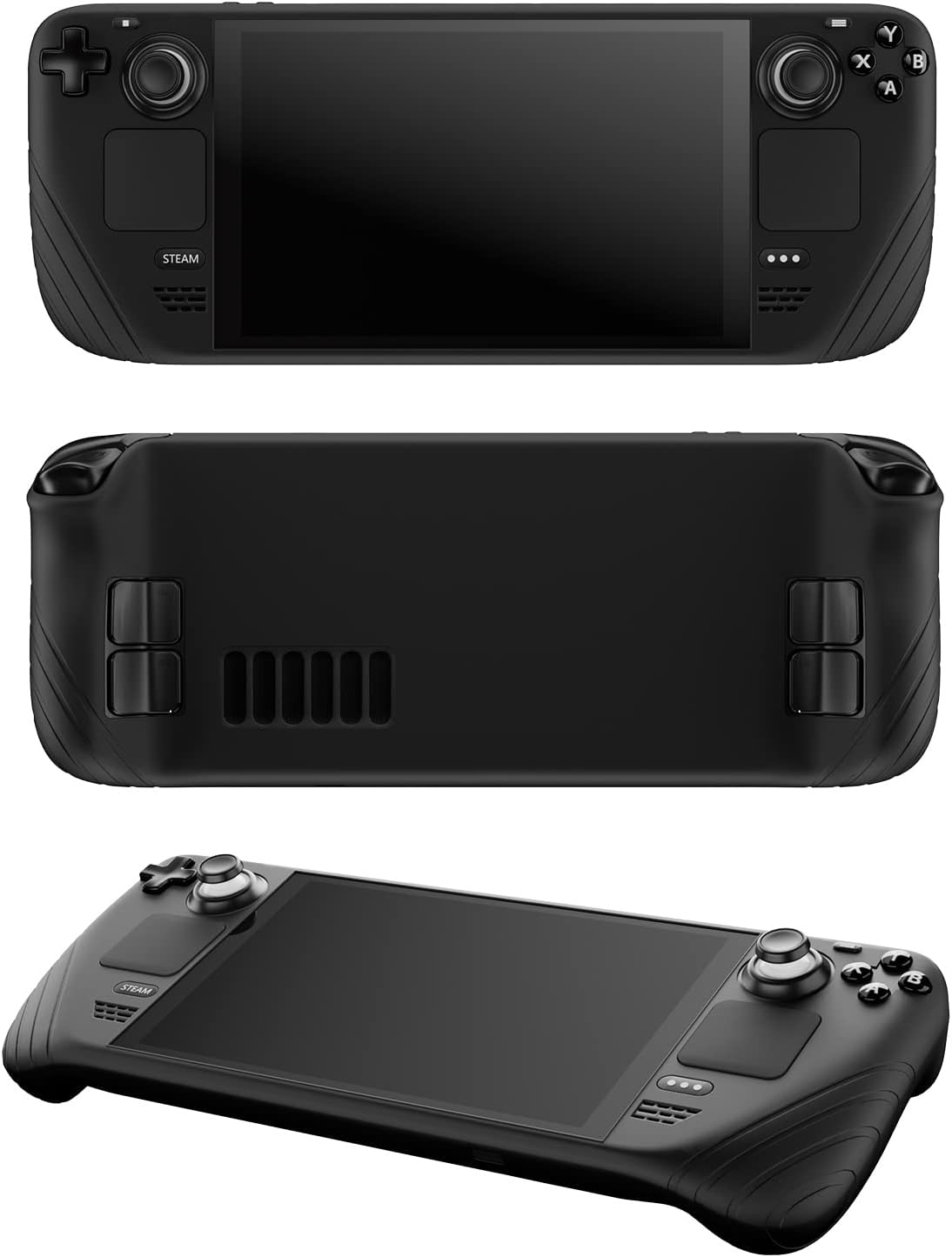 Steam Deck Case, Steam Deck Protector, Protective Silicone Case for Steam Deck, Soft Steam Deck Cover, Steam Deck Accessories - Black