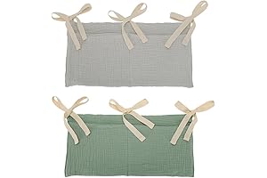 2-Pockets Baby Crib Hanging Storage Bag