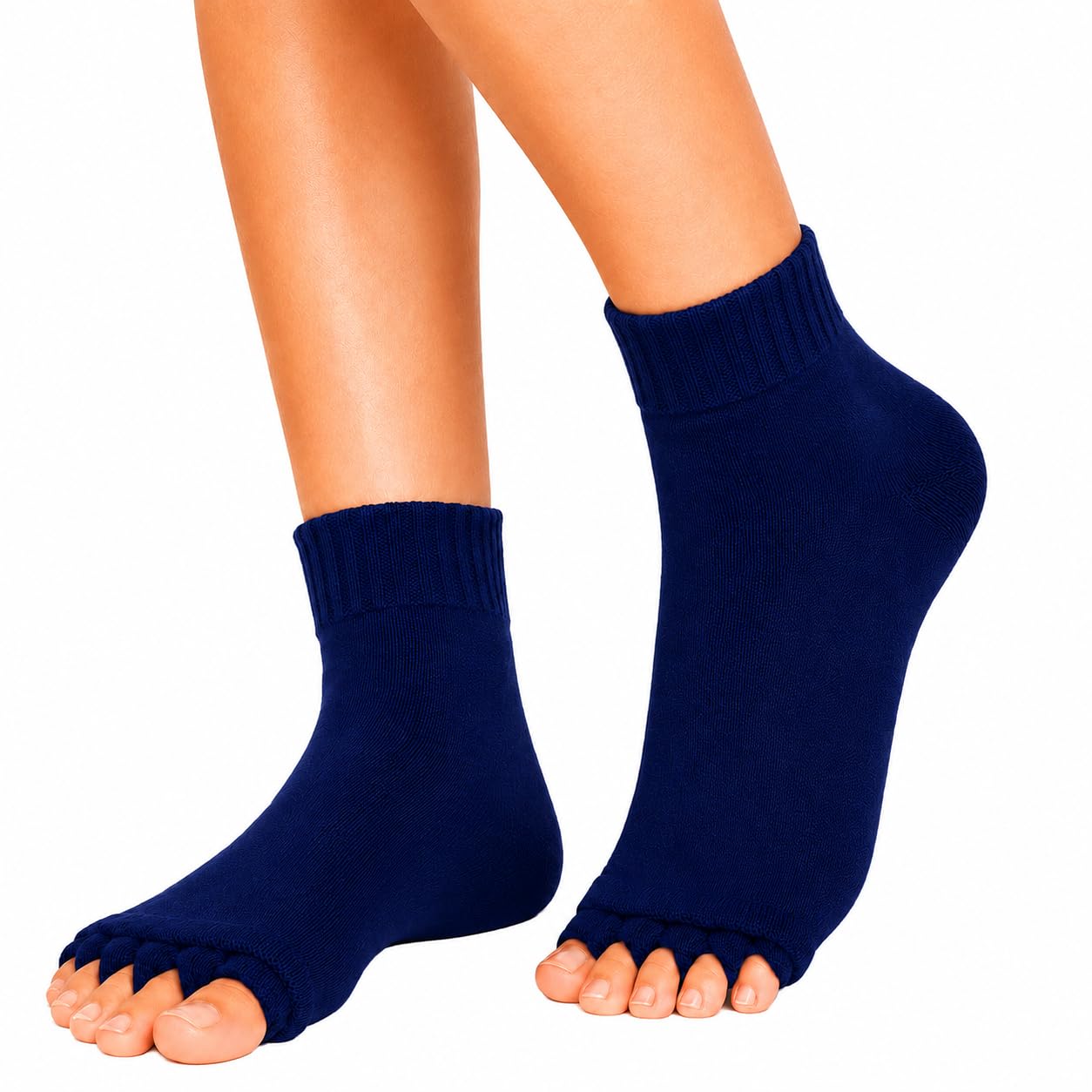 Soxbae Foot Alignment Socks Men & Women | Five Toe Separator | Foot Pain Relief | Bunion Corrector | Plantar Fasciitis | Improving Posture & Increasing Flexibility | Free Size | 1 Pair-image-47