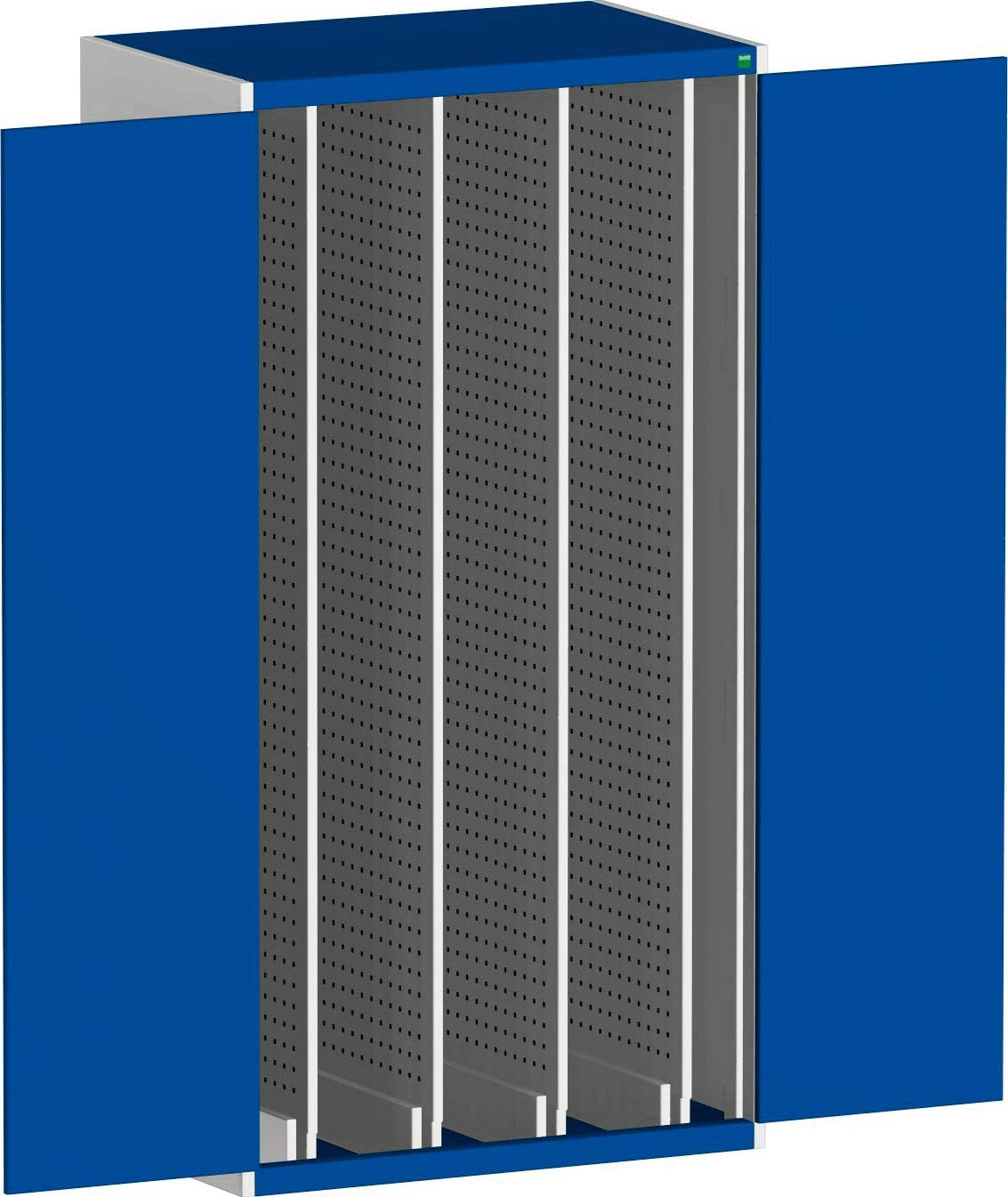 cubio Cupboard, Light Grey/Blue, 105 x 65 x 120 cm