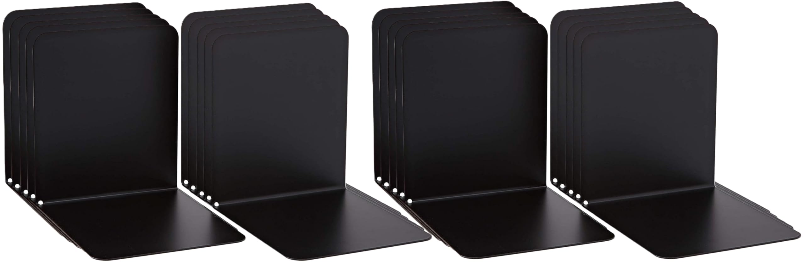 ALCO-Albert 4302-11 - Buchstützen aus Metall, 130 x 140 x 140 mm, schwarz (10)