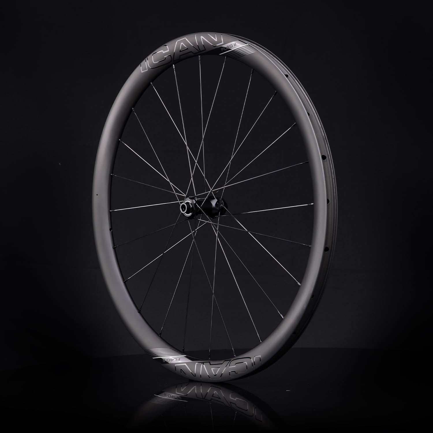ICAN FL40Ⅱ 1212g Coppia ruote per bici da corsa, disco in carbonio, larghezza interna 23 mm, cerchi a U/V, mozzo con sistema a cricchetto 700C 36T(compatibile con ruota libera HG da strada, FL40Ⅱ）