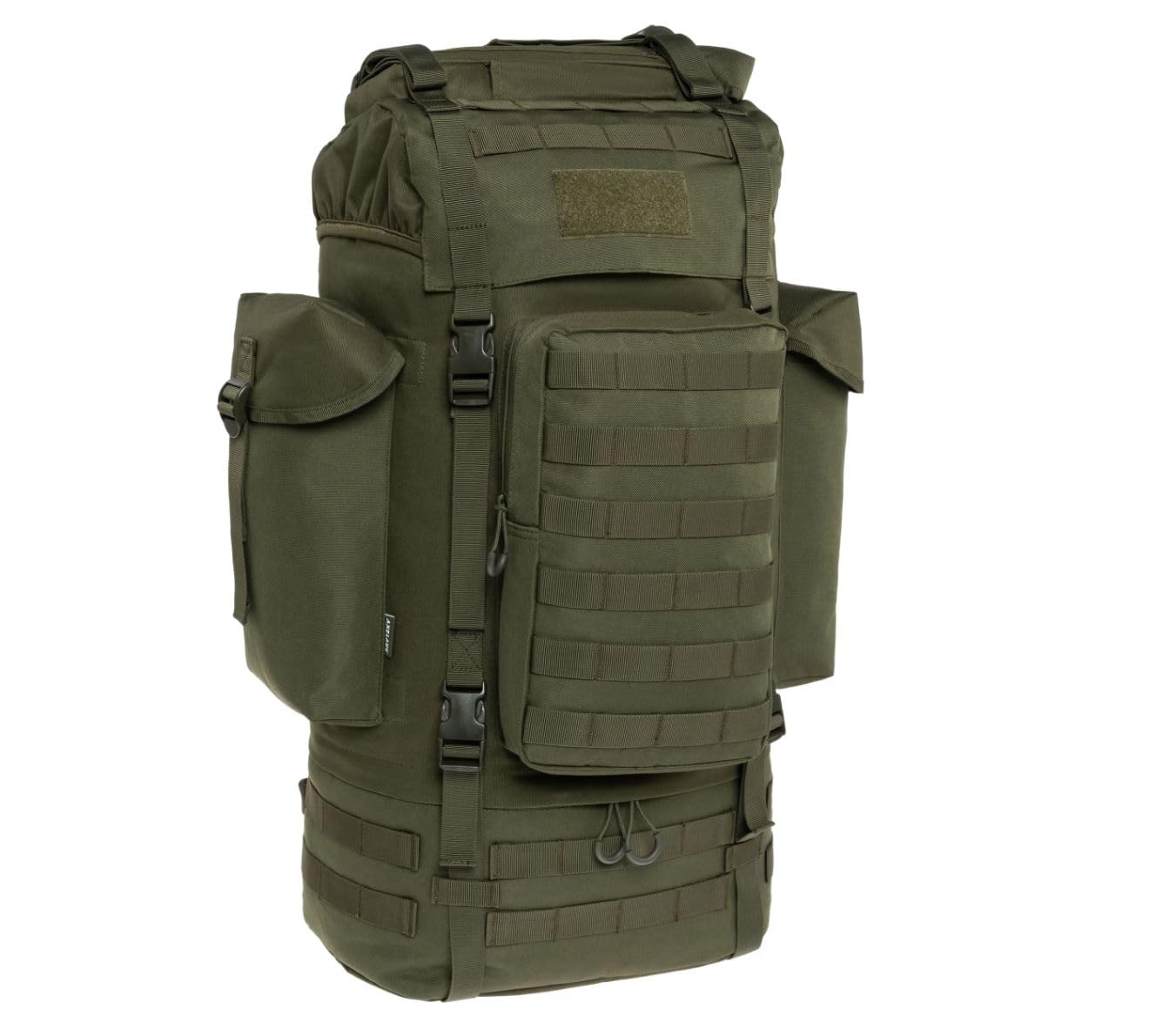 Tactical Fortex 65L Mochila Táctica – Oliva | Gran Mochila Militar & Trekking Hombre | Con Sistema MOLLE, Funda Impermeable | Ideal para Senderismo, Camping & Expediciones | 67×40×25 cm