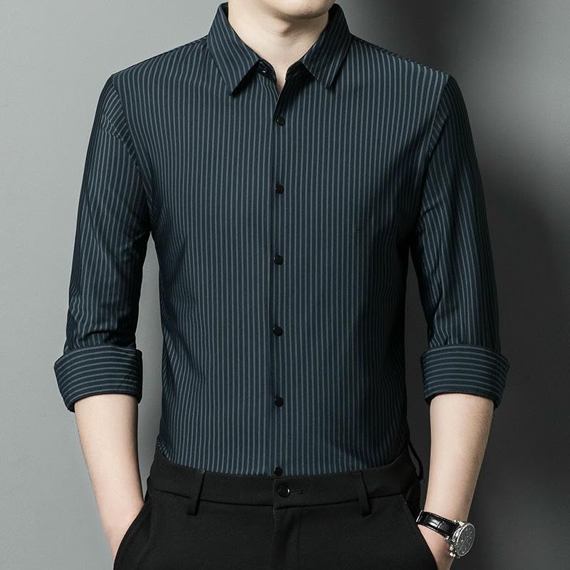 Camisa top juvenil medieval a rayas con acabados estructurales limpios 2