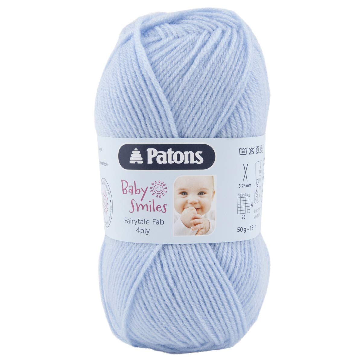 Patons Yarn - Fairytale Fab 4 Ply 50g Ball - Pale Blue