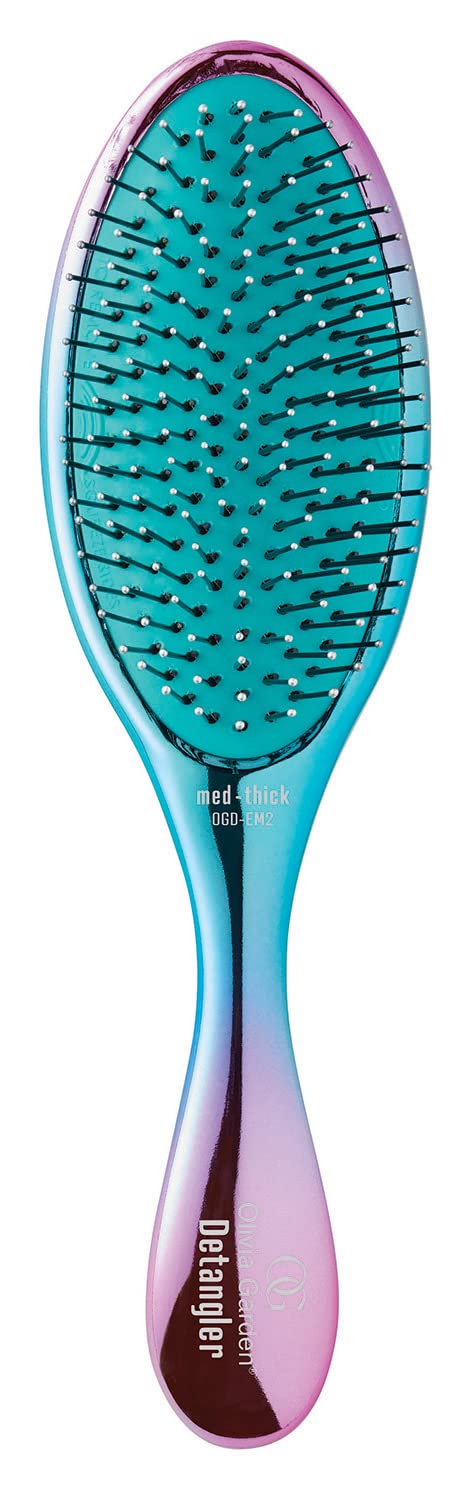 Olivia Garden OG Detangler Brush – Removable Cushion, Gentle Scalp Massage & Detangling for Wet or Dry, Medium to Thick Hair