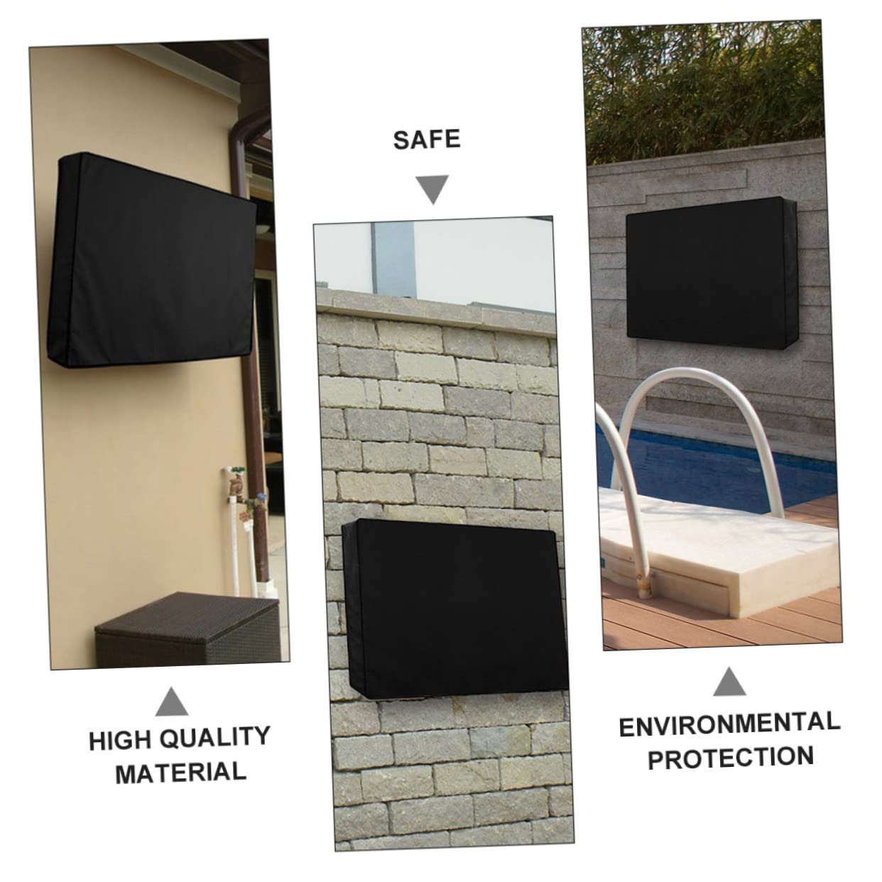 Copertura Tv Esterni Resistente Protezione per 36-38 Pollici Materiale 600D Facile per Giardino e Patio