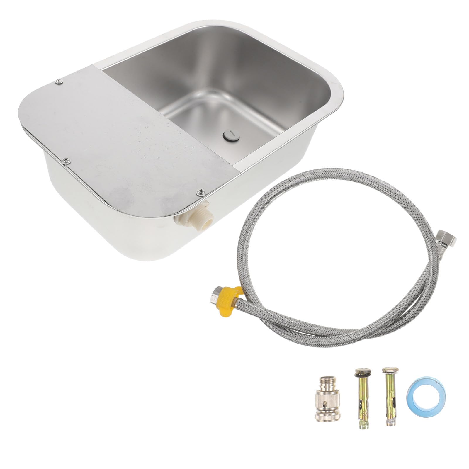 Acero Inoxidable Bebedero Automático para Perros con Válvula y Manguera