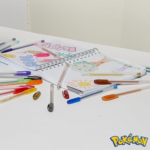 Miniatura 6 de Innovative Designs Pokemon - Juego de bolígrafos de gel para niños, paquete de 24 con bolígrafos de gel con purpurina, bonitos bolígrafos para niñas