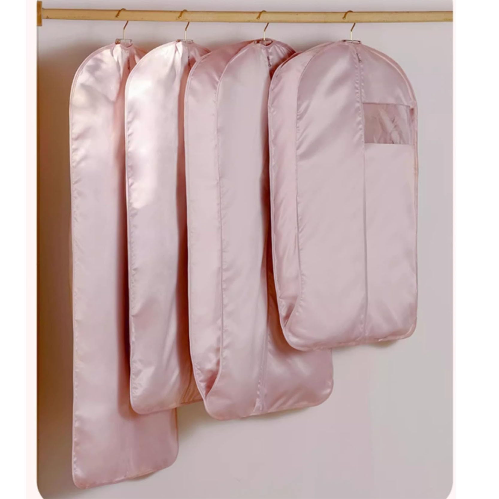 Kleidersäcke zum Aufhängen mit Zwickeln, Reißverschluss vorne, für Kleidung, Jacken, Anzüge und Mäntel, 58 x 110 cm, langlebiger Schutz mit einfachem Zugang