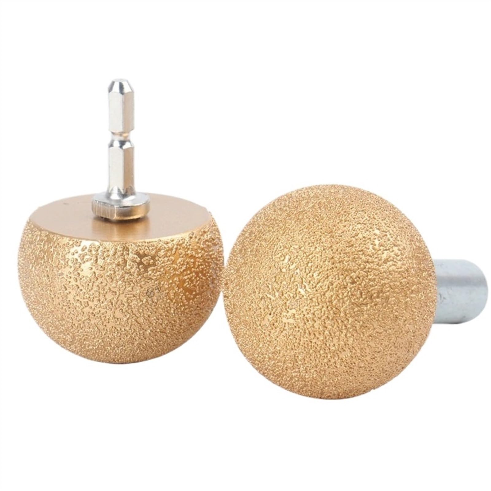 1PCS Vacuum Brazed Diamond Dry Round Head Spherical Bit Grinding Tools for Pebble Flowerpots DIY Tools (Size : M10 Adaptor)