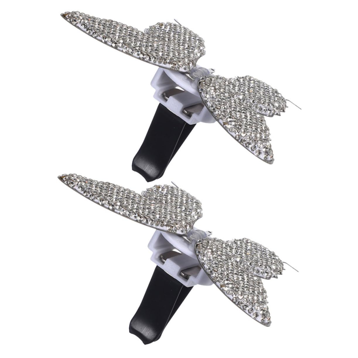ULTECHNOVO 5St Auto Aroma therapie clip autolufterfrischer automatischer Auto Duftspender Auto für Fahrzeug Autoluftduft Autoclip Auto-Steckdosen-Clips Strasssteine Weiß