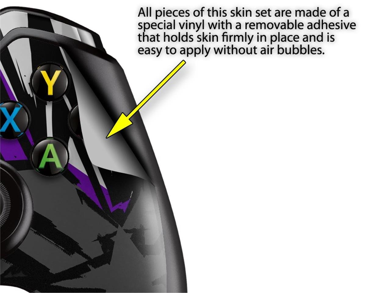Baja 0040 Purple - Holiday Bundle WraptorSkinz Decal Style Vinyl Skin Wrap compatible with XBOX One Original Console, Kinect and 2 Controllers (GAMING SYSTEM NOT INCLUDED)