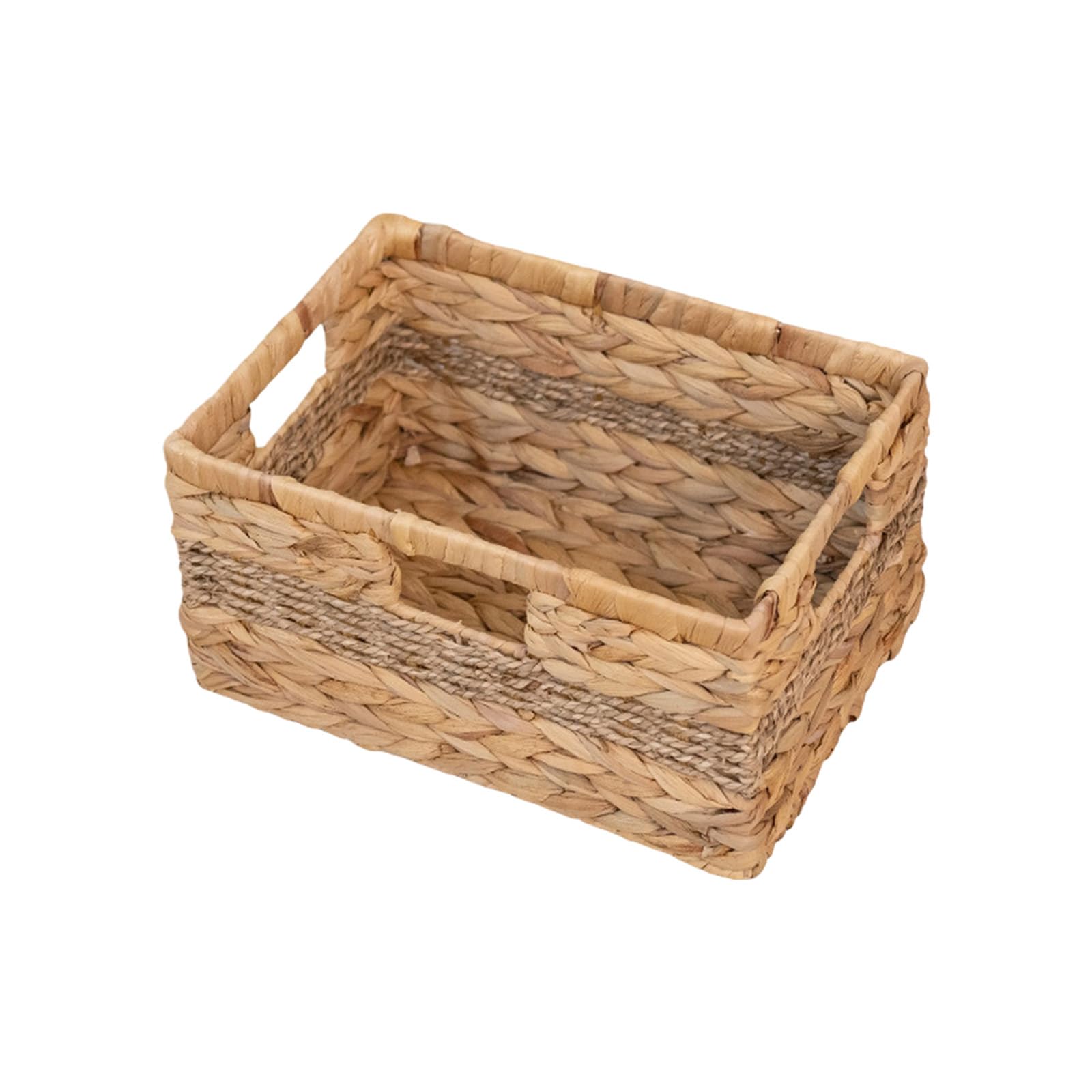 Sustainable Recycled Materials Handwoven Basket for Household Storage Application with Sturdy Construction Natural Basket