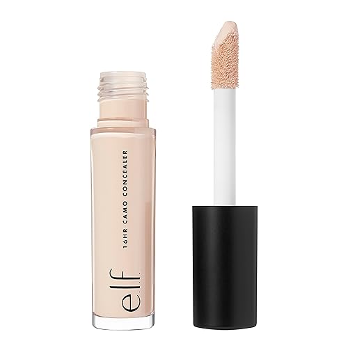 e.l.f. 16HR Camo Concealer, Full Coverage & Highly Pigmented, Matte Finish, Light Ivory, 0.203 Fl Oz (6mL) - Light Ivory