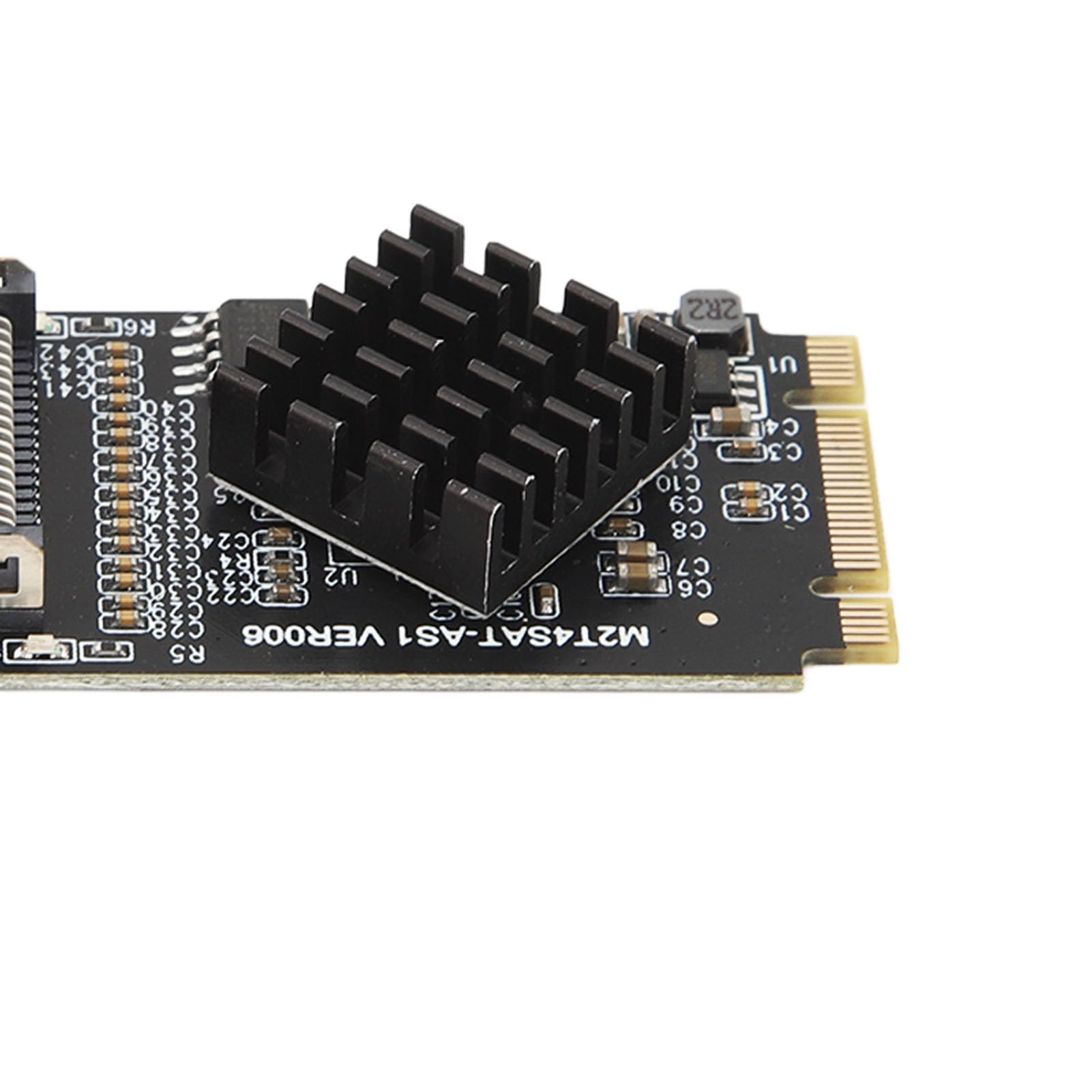 Annadue M.2 NVME zu SFF 8087 SATA3.0 Erweiterungskarte, 4 Port 6 Gbit/s Hochgeschwindigkeits-Erweiterungscontrollerkarte mit ASM1064 Controller Chip für für für Linux
