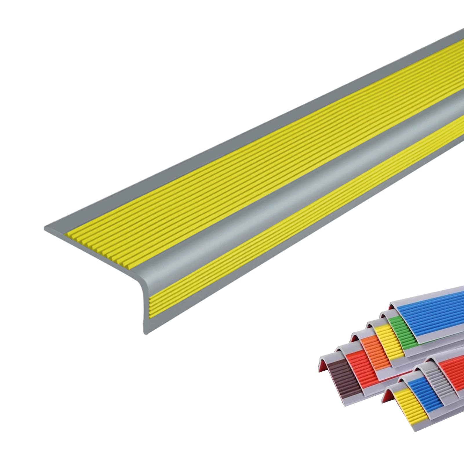 Nariz de escalera flexible de PVC de alta densidad y resistencia para peldaños exigentes