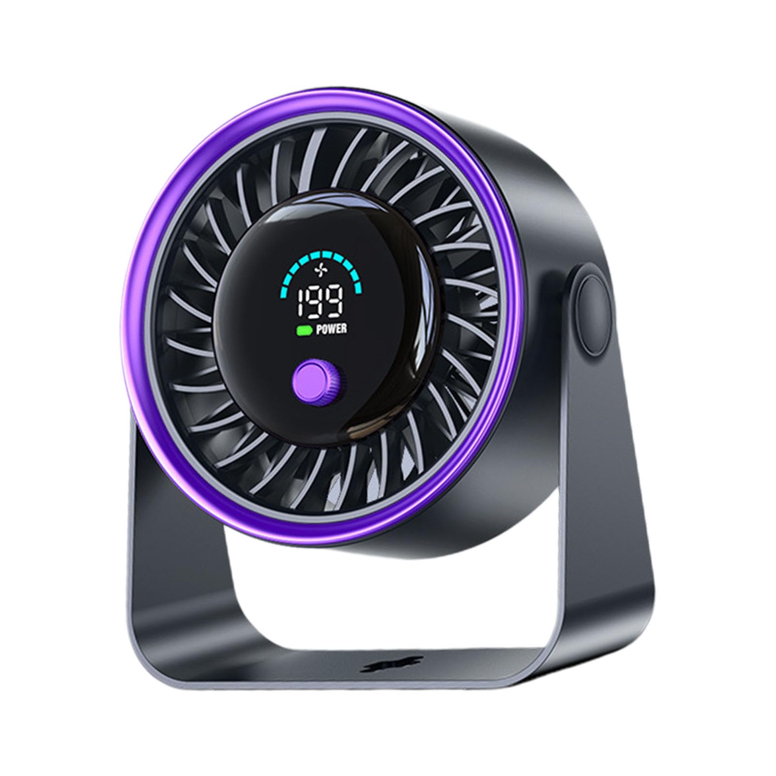 Uqezagpa Black Purple1 Portable Desk Fan Rechargeable Portable Low Dorm Cooling Fan Low Adjustable 199 Speed For Bedroom Use Usb Rechargeable Desk