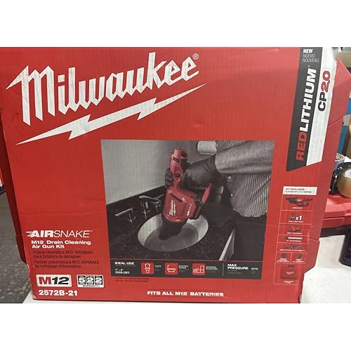 Milwaukee Electric - M12 AIRSNAKE Drain Cleaning AIR Gun KIT