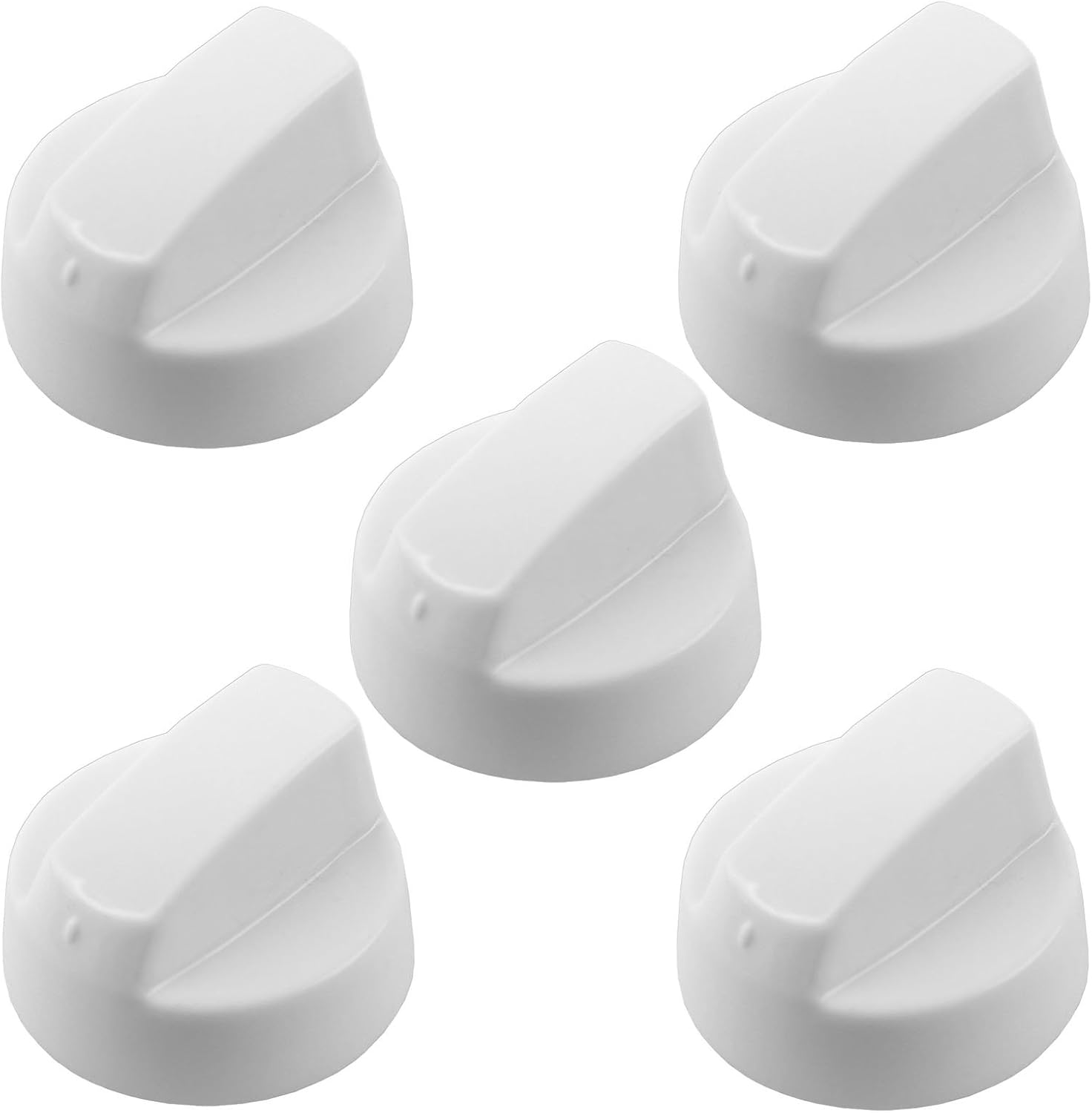 SPARES2GO Universal White Control Knobs for Stoves Oven Cooker & Hob