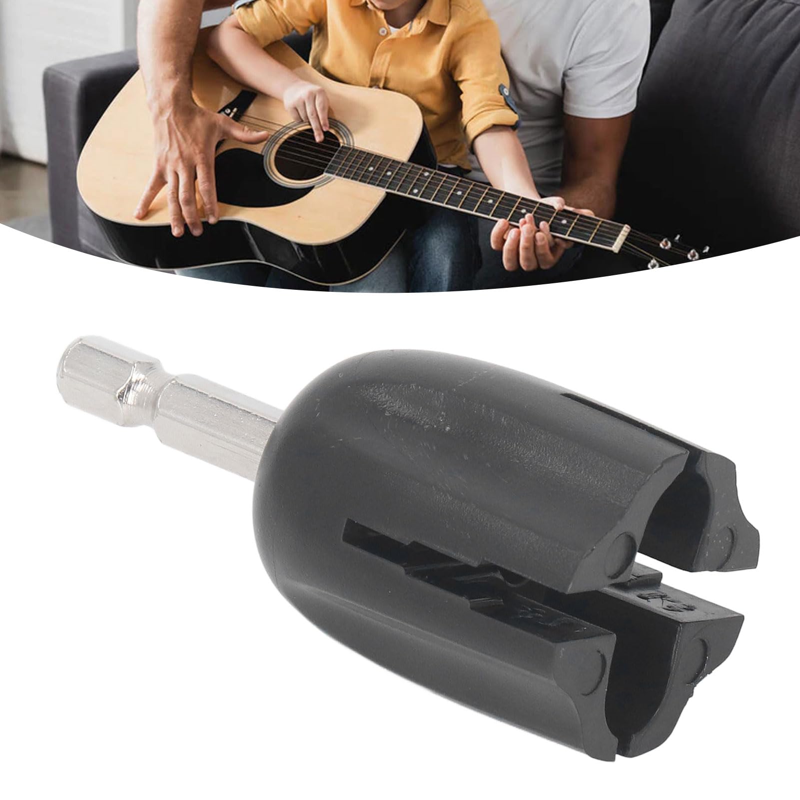 Guitar Tools, 3-in-1 Multi-Function Guitar String Winder/Cutter/Bridge Puller. (Black)