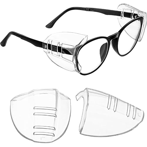 UNCO- Safety Side Shields for Glasses, 2/4/6/10 pcs, Safety Glasses Side Shields for Eyeglasses