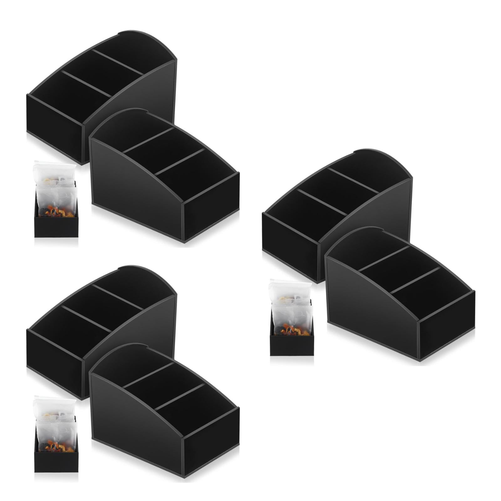 Ciieeo 6 Stück Teiliges Aufbewahrungsbox für Kaffeebeutel und Transparenter Organizer mit Offenem Design Langlebig und Vielseitig für Kaffee Bar und Tee Zubehör für Zuhause und