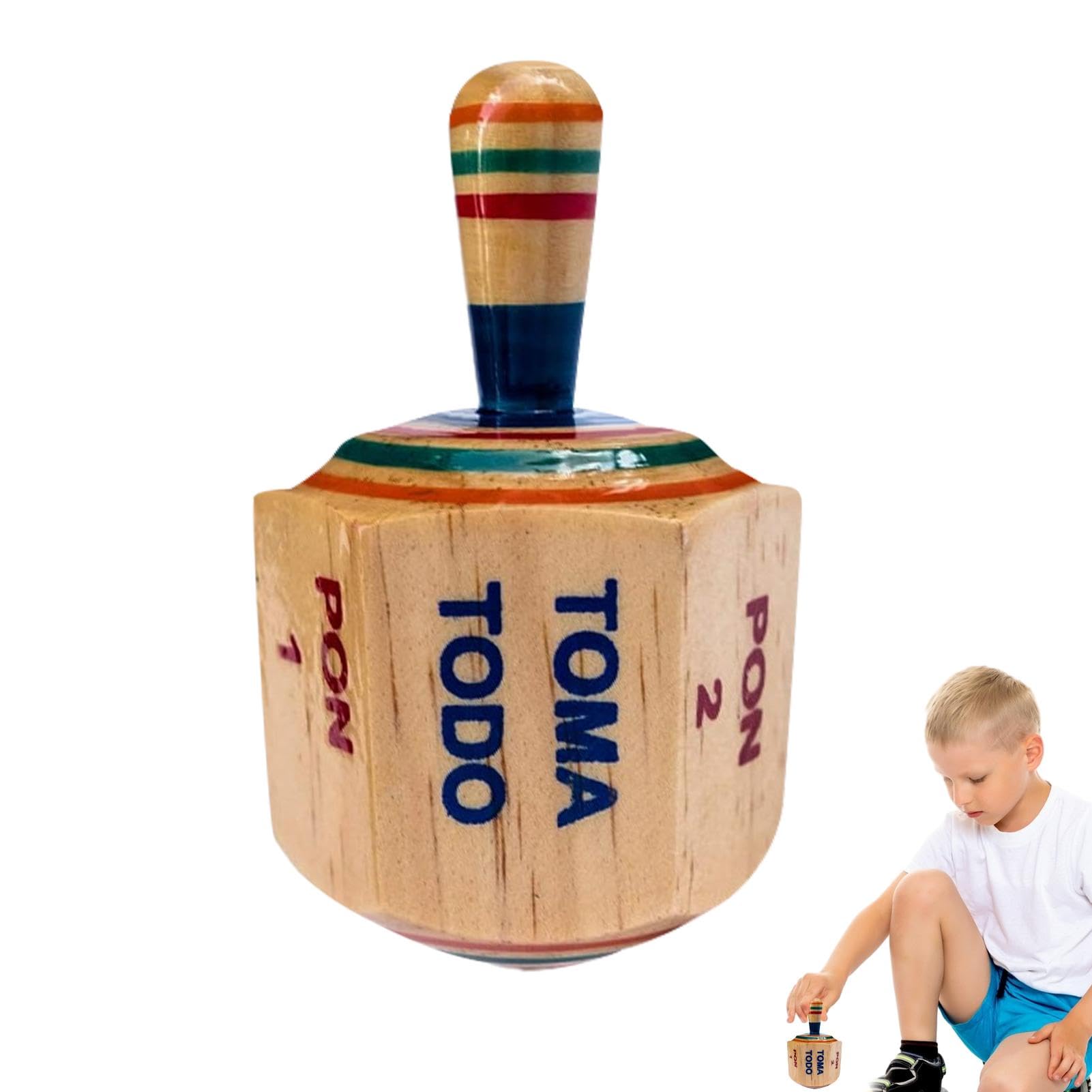 Pirinola Mexicana Spinner Tall Tops Juego tradicional mexicano Toma Todo Juego Mexicano Juego de Madera Mexicano Juego de Disco Tradicional para Adultos Bachelor Home Home