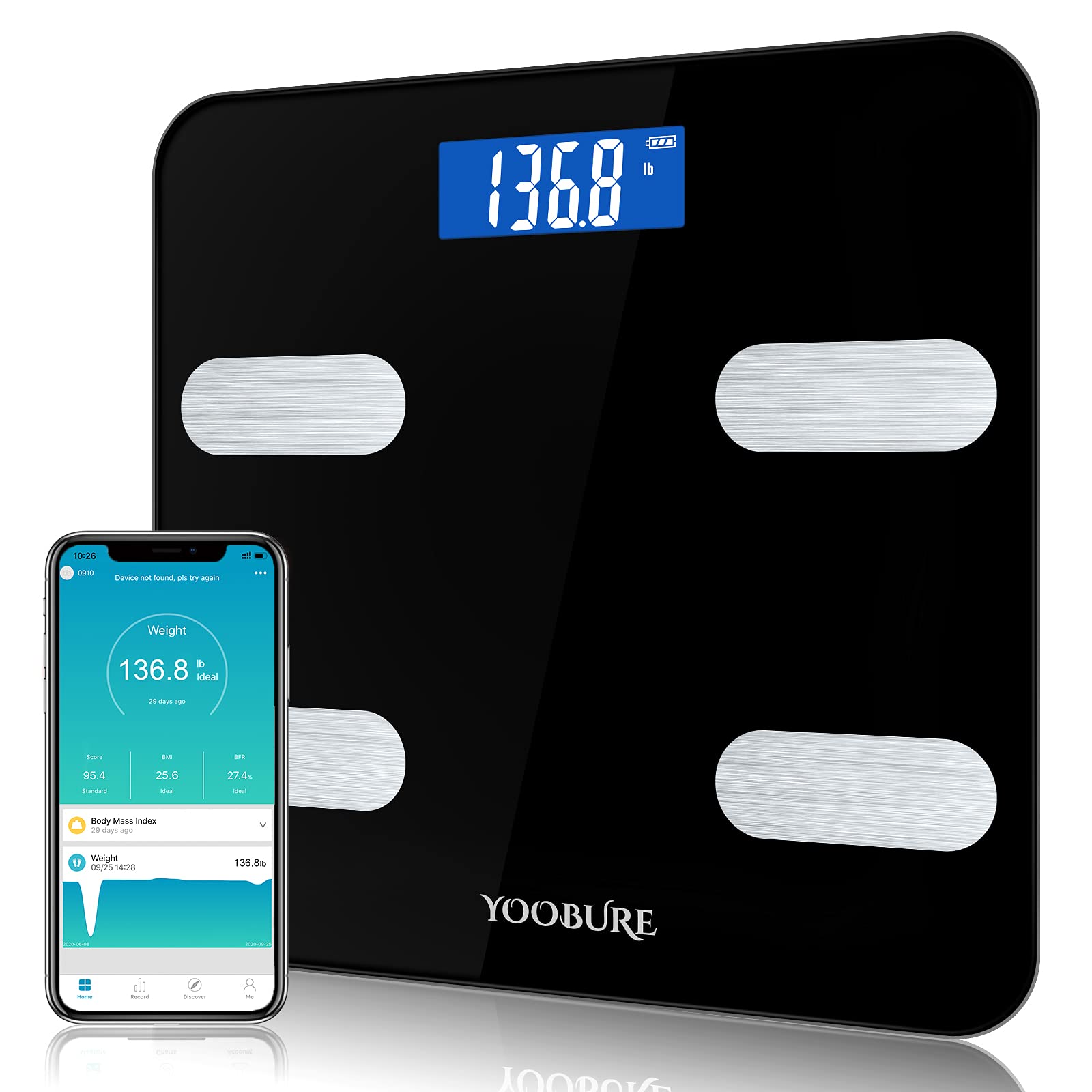 Buy Body Scale, Yoobure Digital Bathroom Scale for Body Weight, BMI