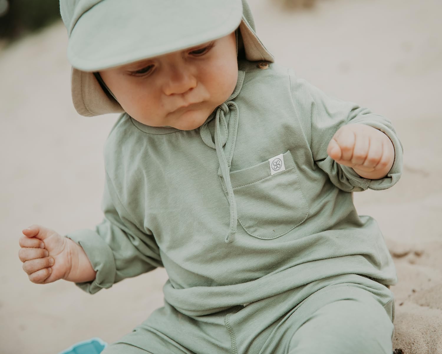 Cloby Langarm-Shirt T-Shirt Long Sleeve mit UV-Schutz (UPF 50+) Kind (Gr. 12-18 Monate) Olive