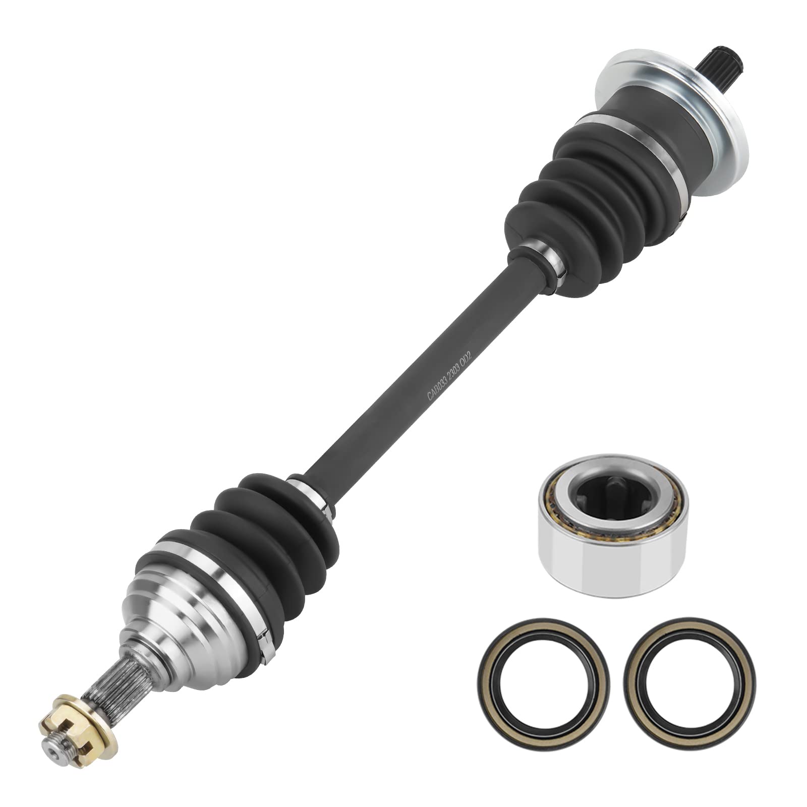 Rear Left or Right CV Axle & Wheel Bearing Kit for Arctic Cat 400/500 4X4 2X4 2002 2003 2004, 1 CV Axle and 1 Wheel Bearing
