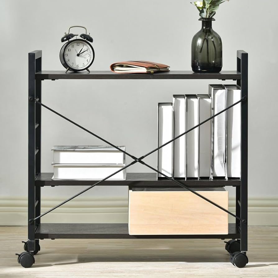 Amazon.co.jp: パソコンデスク キャスター付きで移動可能ラック付き