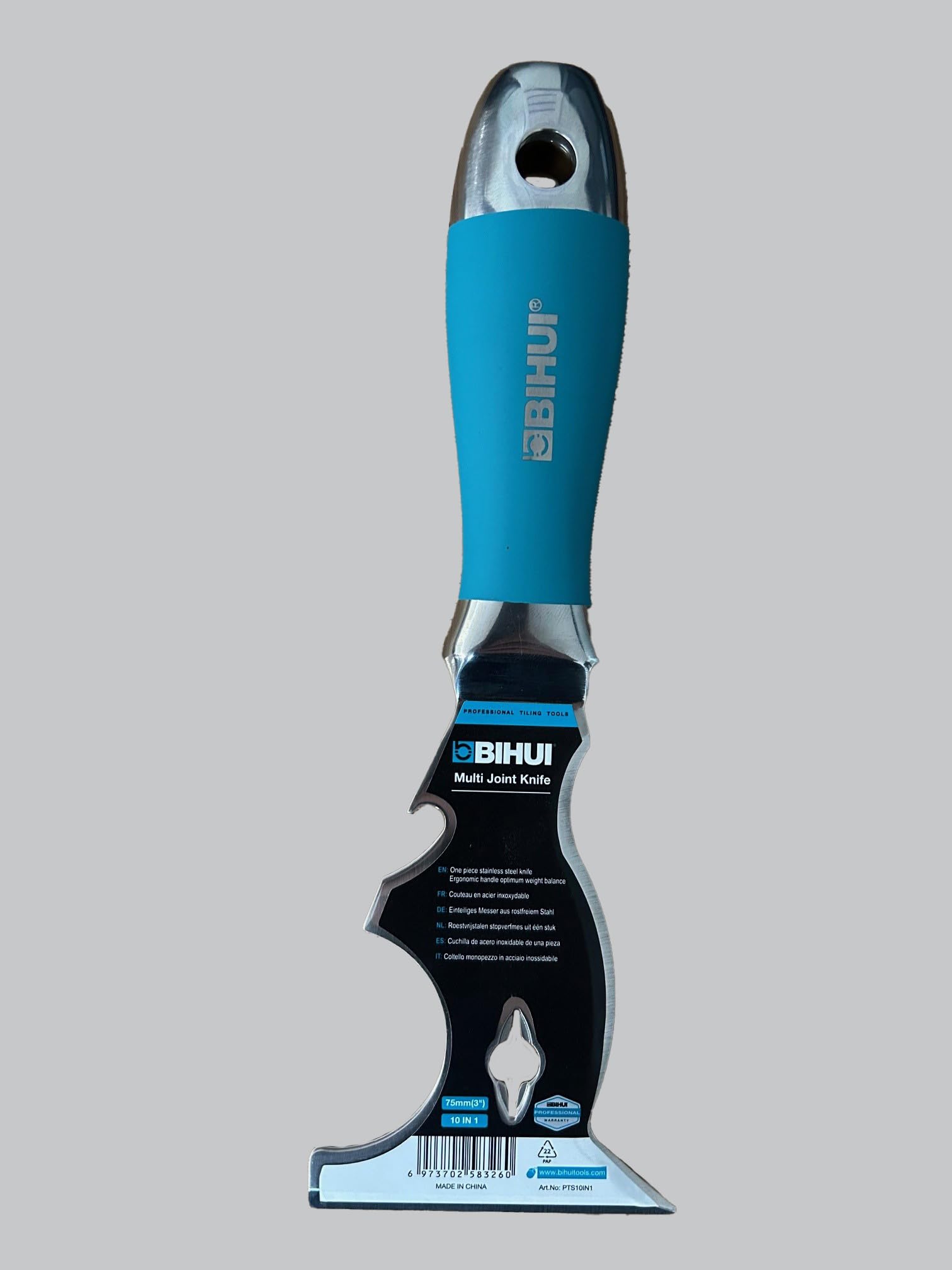 Bihui 10 in 1 Multi Function Tile Remover, Surface Scraper Stainless Steel 75mm