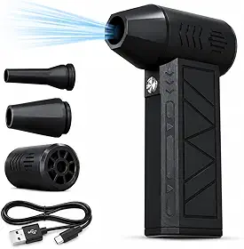 Mini Soprador De Ar Turbo 130000 RPM Recarregável Portátil Limpeza Teclado Carro PC Churrasqueira Folhas USB-C