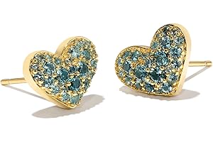 Kendra Scott Ari Pave Crystal Heart Stud Earrings