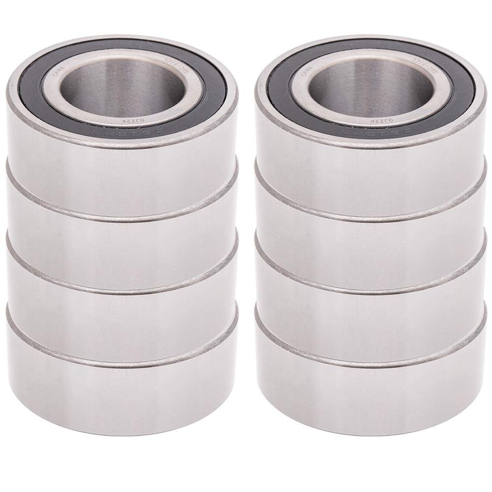 [8-Pack] 5209-2RS - Angular Contact Ball Bearing 45 mm x 85 mm x 30.2 mm (ID x OD x Width) Double Rubber Seal