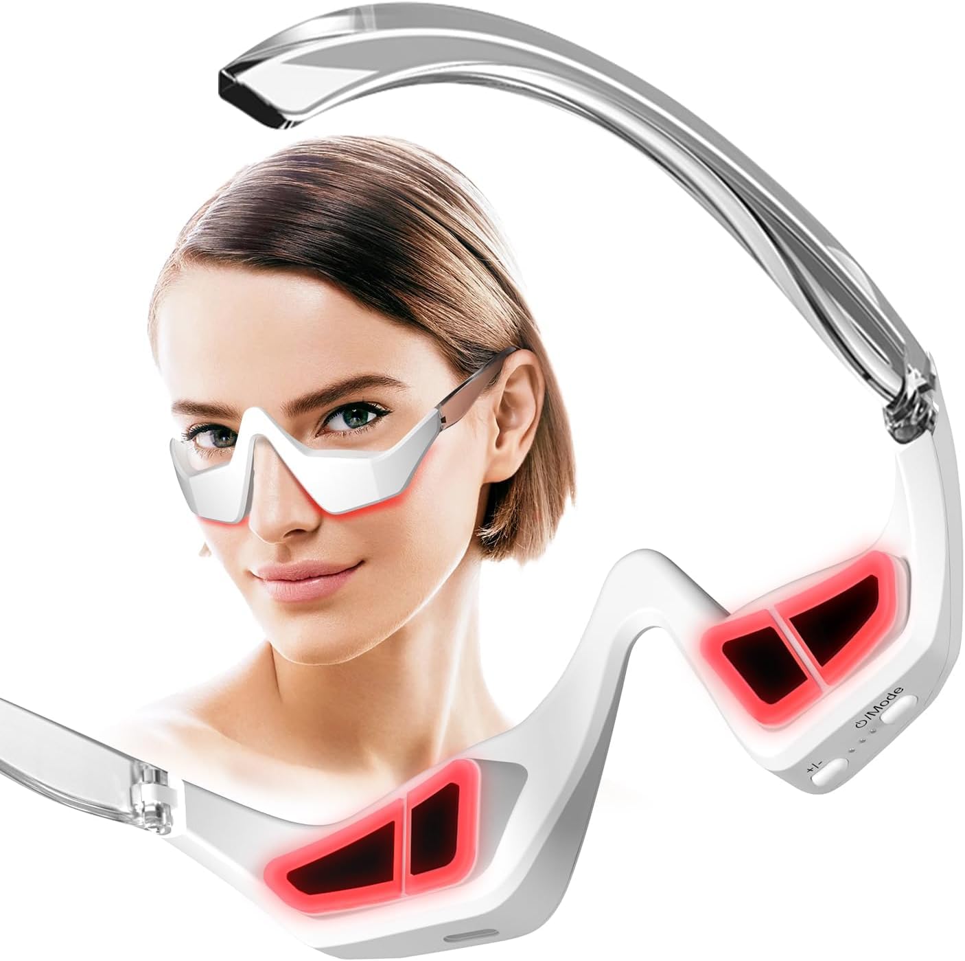 LED Eye Mask for Men and Women Skincare - Anti-Aging Boost Collagen Reduce Dark Circles Wrinkles Red Light
