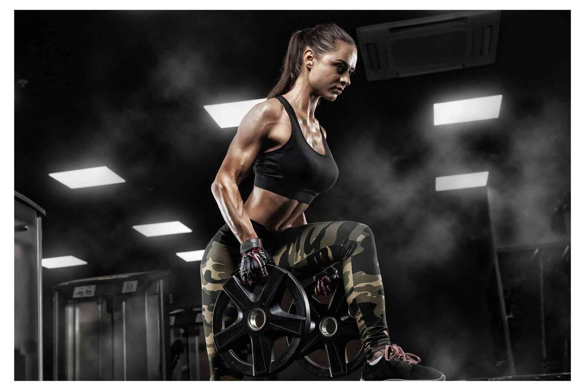 Gym Wall Sticker Poster|Women Doing Workout Sticker Poster for Gym, Youth Room, Exercise Room|1Pc Workout Sticker Poster