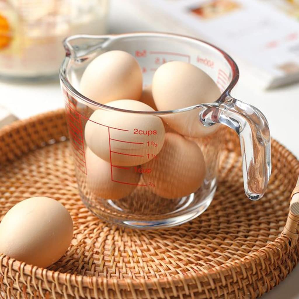 Tasse à mesurer en Verre avec échelle Ménage de qualité Alimentaire résistant aux Hautes températures ML Tasse à mesurer Tasse à œuf battu Cuisson Durable (Taille : 1000 ML) (1000 ML)